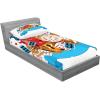 Ambesonne Cartoon 2 Pack Fitted Sheet & Pillow Sham Set, Fantasy World Cards Clocks, 4 Pcs Bedding Decor, Package Contains 2 Full Size Fitted Sheets & 4 Pillow Covers, Multicolor(Multicolor)