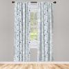 Ambesonne Cartoon 2 Panel Curtain Set, Science Chemistry Geometry Math Nerd Geek and Genius Themed Design Art, Window Treatment Living Room Bedroom Decor, Pair of – 28″ x 84″, Blue and Ivory