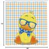 Ambesonne Cartoon Shower Curtain, Hipster Boho Duck Dotted Bow Cool Free Smart Geese Design, Cloth Fabric Bathroom Decor Set with Hooks, 69″ W x 75″ L, Orange Yellow Blue