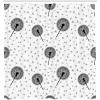 Ambesonne Cartoon Shower Curtain, Pug Dog in Bathtub Grooming Salon Service Shampoo Rubber Duck Pets in Style Image, Cloth Fabric Bathroom Decor Set with Hooks, 69″ W x 70″ L, Teal(Black White)