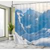 Ambesonne Cartoon Shower Curtain, Pug Dog in Bathtub Grooming Salon Service Shampoo Rubber Duck Pets in Style Image, Cloth Fabric Bathroom Decor Set with Hooks, 69″ W x 70″ L, Teal(White Blue)