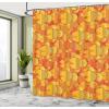 Ambesonne Cartoon Shower Curtain, Pug Dog in Bathtub Grooming Salon Service Shampoo Rubber Duck Pets in Style Image, Cloth Fabric Bathroom Decor Set with Hooks, 69″ W x 70″ L, Teal(Orange Yellow)