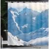 Ambesonne Cartoon Shower Curtain, Pug Dog in Bathtub Grooming Salon Service Shampoo Rubber Duck Pets in Style Image, Cloth Fabric Bathroom Decor Set with Hooks, 69″ W x 70″ L, Teal(White Blue)