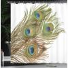 Ambesonne Cartoon Shower Curtain, Pug Dog in Bathtub Grooming Salon Service Shampoo Rubber Duck Pets in Style Image, Cloth Fabric Bathroom Decor Set with Hooks, 69″ W x 70″ L, Teal(White Green)