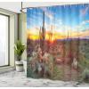 Ambesonne Cartoon Shower Curtain, Pug Dog in Bathtub Grooming Salon Service Shampoo Rubber Duck Pets in Style Image, Cloth Fabric Bathroom Decor Set with Hooks, 69″ W x 70″ L, Teal(Aqua Green)