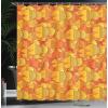 Ambesonne Cartoon Shower Curtain, Pug Dog in Bathtub Grooming Salon Service Shampoo Rubber Duck Pets in Style Image, Cloth Fabric Bathroom Decor Set with Hooks, 69″ W x 70″ L, Teal(Orange Yellow)