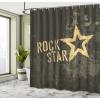 Ambesonne Cartoon Shower Curtain, Pug Dog in Bathtub Grooming Salon Service Shampoo Rubber Duck Pets in Style Image, Cloth Fabric Bathroom Decor Set with Hooks, 69″ W x 70″ L, Teal(Brown Mustard)