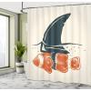 Ambesonne Cartoon Shower Curtain, Pug Dog in Bathtub Grooming Salon Service Shampoo Rubber Duck Pets in Style Image, Cloth Fabric Bathroom Decor Set with Hooks, 69″ W x 70″ L, Teal(Orange Green)