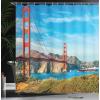 Ambesonne Cartoon Shower Curtain, Pug Dog in Bathtub Grooming Salon Service Shampoo Rubber Duck Pets in Style Image, Cloth Fabric Bathroom Decor Set with Hooks, 69″ W x 70″ L, Teal(Blue Orange)