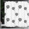 Ambesonne Cartoon Shower Curtain, Pug Dog in Bathtub Grooming Salon Service Shampoo Rubber Duck Pets in Style Image, Cloth Fabric Bathroom Decor Set with Hooks, 69″ W x 70″ L, Teal(Black White)