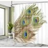 Ambesonne Cartoon Shower Curtain, Pug Dog in Bathtub Grooming Salon Service Shampoo Rubber Duck Pets in Style Image, Cloth Fabric Bathroom Decor Set with Hooks, 69″ W x 70″ L, Teal(White Green)