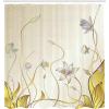 Ambesonne Cartoon Shower Curtain, Pug Dog in Bathtub Grooming Salon Service Shampoo Rubber Duck Pets in Style Image, Cloth Fabric Bathroom Decor Set with Hooks, 69″ W x 70″ L, Teal(Cream and Mustard)