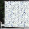 Ambesonne Cartoon Shower Curtain, Science Chemistry Geometry Math Nerd Geek and Genius Themed Design Art, Cloth Fabric Bathroom Decor Set with Hooks, 69″ W x 70″ L, Blue and Ivory
