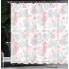 Ambesonne Cartoon Shower Curtain, Styled Cats Bats and Skulls Japanese Inspired Kawaii Design, Cloth Fabric Bathroom Decor Set with Hooks, 69″ W x 75″ L, Light Pink