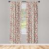 Ambesonne Cartoon Window Curtains, Poisonous Amanita Mushroom Pattern with Foliage and Berry Silhouettes, Lightweight Decor 2-Panel Set with Rod Pocket, Pair of – 28″ x 63″, Pale Sage Green White