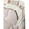 Ambesonne Cat Sheet Set, Romantic Date Night of Kitties Drinking Milkshake Cozy Night Scene Valentines, Fitted and Flat Sheet with Pillowcases Bedding Accent 4 Piece Set, King, Dark Blue Apricot(Off White Taupe and Grey)