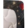 Ambesonne Cat Sheet Set, Romantic Date Night of Kitties Drinking Milkshake Cozy Night Scene Valentines, Fitted and Flat Sheet with Pillowcases Bedding Accent 4 Piece Set, King, Dark Blue Apricot(Dark Night Blue Vermilion)