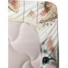 Ambesonne Cat Sheet Set, Romantic Date Night of Kitties Drinking Milkshake Cozy Night Scene Valentines, Fitted and Flat Sheet with Pillowcases Bedding Accent 4 Piece Set, King, Dark Blue Apricot(Ivory Pale Brown Grey)