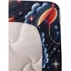 Ambesonne Cat Sheet Set, Romantic Date Night of Kitties Drinking Milkshake Cozy Night Scene Valentines, Fitted and Flat Sheet with Pillowcases Bedding Accent 4 Piece Set, King, Dark Blue Apricot(Indigo and Scarlet)