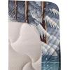Ambesonne Cat Sheet Set, Romantic Date Night of Kitties Drinking Milkshake Cozy Night Scene Valentines, Fitted and Flat Sheet with Pillowcases Bedding Accent 4 Piece Set, King, Dark Blue Apricot(Soft Blue Burnt Orange)