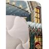 Ambesonne Cat Sheet Set, Romantic Date Night of Kitties Drinking Milkshake Cozy Night Scene Valentines, Fitted and Flat Sheet with Pillowcases Bedding Accent 4 Piece Set, King, Dark Blue Apricot(Orange Brown Pale Blue)