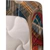 Ambesonne Cat Sheet Set, Romantic Date Night of Kitties Drinking Milkshake Cozy Night Scene Valentines, Fitted and Flat Sheet with Pillowcases Bedding Accent 4 Piece Set, King, Dark Blue Apricot(Petrol Blue and Orange)