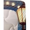 Ambesonne Cat Sheet Set, Romantic Date Night of Kitties Drinking Milkshake Cozy Night Scene Valentines, Fitted and Flat Sheet with Pillowcases Bedding Accent 4 Piece Set, King, Dark Blue Apricot(Dark Blue Apricot)