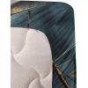 Ambesonne Cat Sheet Set, Romantic Date Night of Kitties Drinking Milkshake Cozy Night Scene Valentines, Fitted and Flat Sheet with Pillowcases Bedding Accent 4 Piece Set, King, Dark Blue Apricot(Dark Slate Blue and Amber)