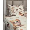 Ambesonne Cat Sheet Set, Romantic Date Night of Kitties Drinking Milkshake Cozy Night Scene Valentines, Fitted and Flat Sheet with Pillowcases Bedding Accent 4 Piece Set, King, Dark Blue Apricot(Ivory Apricot and Dark Grey)