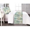 Ambesonne Floral Bed Runner Set, Rose Flowers and Leaves Pattern Vintage Valentine Romantic Ornament, Decorative Bedding Scarf and 2 Pillow Shams for Hotels Homes, King, Pastel Pink Hunter Green(Slate Brown and Blue Grey)