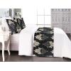 Ambesonne Floral Bed Runner Set, Rose Flowers and Leaves Pattern Vintage Valentine Romantic Ornament, Decorative Bedding Scarf and 2 Pillow Shams for Hotels Homes, King, Pastel Pink Hunter Green(Pastel Brown Cream Grey)