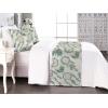 Ambesonne Floral Bed Runner Set, Rose Flowers and Leaves Pattern Vintage Valentine Romantic Ornament, Decorative Bedding Scarf and 2 Pillow Shams for Hotels Homes, King, Pastel Pink Hunter Green(Pale Teal and Peacock Green)
