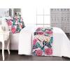 Ambesonne Floral Bed Runner Set, Rose Flowers and Leaves Pattern Vintage Valentine Romantic Ornament, Decorative Bedding Scarf and 2 Pillow Shams for Hotels Homes, King, Pastel Pink Hunter Green(Dried Rose and Petrol Blue)