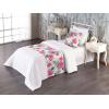 Ambesonne Floral Bed Runner Set, Rose Flowers and Leaves Pattern Vintage Valentine Romantic Ornament, Decorative Bedding Scarf and 2 Pillow Shams for Hotels Homes, King, Pastel Pink Hunter Green(Pastel Pink Hunter Green)