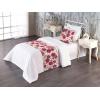 Ambesonne Floral Bed Runner Set, Rose Flowers and Leaves Pattern Vintage Valentine Romantic Ornament, Decorative Bedding Scarf and 2 Pillow Shams for Hotels Homes, King, Pastel Pink Hunter Green(Dark Coral Fawn and Sepia)