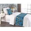 Ambesonne Floral Bed Runner Set, Rose Flowers and Leaves Pattern Vintage Valentine Romantic Ornament, Decorative Bedding Scarf and 2 Pillow Shams for Hotels Homes, King, Pastel Pink Hunter Green(Violet Blue and Sea Green)