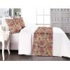 Ambesonne Floral Bed Runner Set, Rose Flowers and Leaves Pattern Vintage Valentine Romantic Ornament, Decorative Bedding Scarf and 2 Pillow Shams for Hotels Homes, King, Pastel Pink Hunter Green(Pastel Pink Earth Yellow)