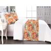 Ambesonne Floral Bed Runner Set, Rose Flowers and Leaves Pattern Vintage Valentine Romantic Ornament, Decorative Bedding Scarf and 2 Pillow Shams for Hotels Homes, King, Pastel Pink Hunter Green(Scarlet and Green Brown)