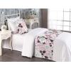 Ambesonne Floral Bed Runner Set, Rose Flowers and Leaves Pattern Vintage Valentine Romantic Ornament, Decorative Bedding Scarf and 2 Pillow Shams for Hotels Homes, King, Pastel Pink Hunter Green(Charcoal Grey Rose White)