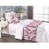 Ambesonne Floral Bed Runner Set, Rose Flowers and Leaves Pattern Vintage Valentine Romantic Ornament, Decorative Bedding Scarf and 2 Pillow Shams for Hotels Homes, King, Pastel Pink Hunter Green(Blue Violet Pale Peach)