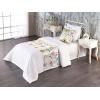 Ambesonne Floral Bed Runner Set, Rose Flowers and Leaves Pattern Vintage Valentine Romantic Ornament, Decorative Bedding Scarf and 2 Pillow Shams for Hotels Homes, King, Pastel Pink Hunter Green(Dark Yellow and Soft Pink)