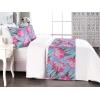 Ambesonne Floral Bed Runner Set, Rose Flowers and Leaves Pattern Vintage Valentine Romantic Ornament, Decorative Bedding Scarf and 2 Pillow Shams for Hotels Homes, King, Pastel Pink Hunter Green(Pale Fuchsia and Sea Green)