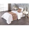 Ambesonne Floral Bed Runner Set, Rose Flowers and Leaves Pattern Vintage Valentine Romantic Ornament, Decorative Bedding Scarf and 2 Pillow Shams for Hotels Homes, King, Pastel Pink Hunter Green(Pastel Pink Earth Yellow)
