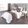 Ambesonne Floral Bed Runner Set, Rose Flowers and Leaves Pattern Vintage Valentine Romantic Ornament, Decorative Bedding Scarf and 2 Pillow Shams for Hotels Homes, King, Pastel Pink Hunter Green(Dark Taupe and Sand Brown)