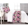Ambesonne Floral Bed Runner Set, Rose Flowers and Leaves Pattern Vintage Valentine Romantic Ornament, Decorative Bedding Scarf and 2 Pillow Shams for Hotels Homes, King, Pastel Pink Hunter Green(Pale Fuchsia and Slate Brown)