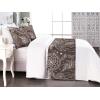 Ambesonne Floral Bed Runner Set, Rose Flowers and Leaves Pattern Vintage Valentine Romantic Ornament, Decorative Bedding Scarf and 2 Pillow Shams for Hotels Homes, King, Pastel Pink Hunter Green(Dark Taupe and Sand Brown)