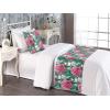 Ambesonne Floral Bed Runner Set, Rose Flowers and Leaves Pattern Vintage Valentine Romantic Ornament, Decorative Bedding Scarf and 2 Pillow Shams for Hotels Homes, King, Pastel Pink Hunter Green(Pastel Pink and Fern Green)