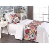 Ambesonne Floral Bed Runner Set, Rose Flowers and Leaves Pattern Vintage Valentine Romantic Ornament, Decorative Bedding Scarf and 2 Pillow Shams for Hotels Homes, King, Pastel Pink Hunter Green(Dark Coral Sage Green)