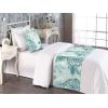 Ambesonne Floral Bed Runner Set, Rose Flowers and Leaves Pattern Vintage Valentine Romantic Ornament, Decorative Bedding Scarf and 2 Pillow Shams for Hotels Homes, King, Pastel Pink Hunter Green(Pale Teal and Almond Green)
