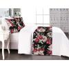 Ambesonne Floral Bed Runner Set, Roses Lavender Eucalyptus Watercolor Valentine’s Day Romantic Concept, Decorative Bedding Scarf and a Pillow Sham for Hotels Homes, Twin, Purple Grey and Off White(Raspberry and Reseda Green)